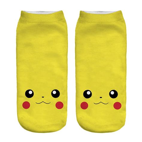 Spring New 5 Pair1 Lot Cartoon Pokemon Go Socks And Cotton Ankle Socks