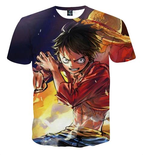 Maybe you would like to learn more about one of these? One Piece Anime Monkey D Luffy Ready To Fight Cool T-shirt ...