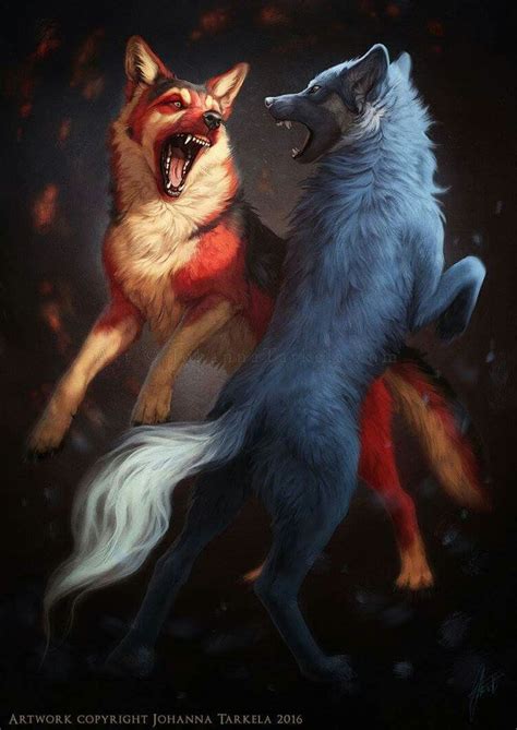953 Best Fantasy Wolves And Foxes Images On Pinterest