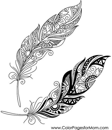 Large Indian Feather Coloring Page Coloring Pages