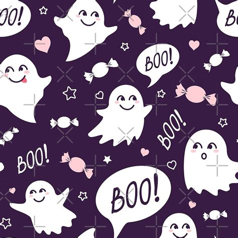 Cute Little Ghosts Pattern Collection By Earthsavers Redbubble