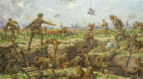 Troops Going Over The Top First World War Battle Of The Somme By