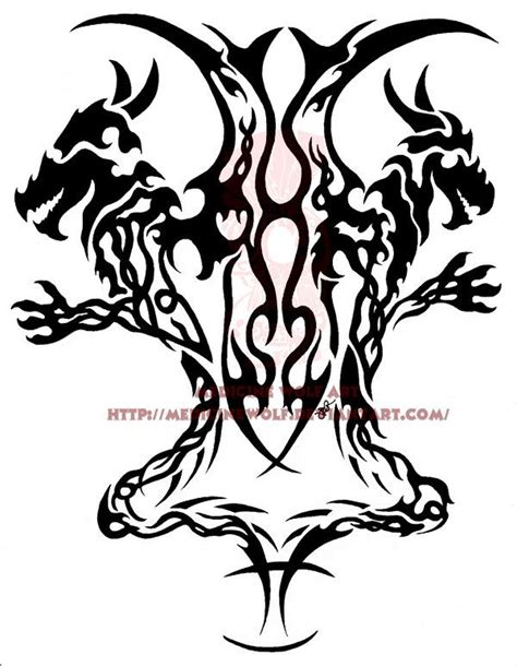 Gemini Tribal By Ikaikadesign On Deviantart Gemini Sign Tattoo Gemini