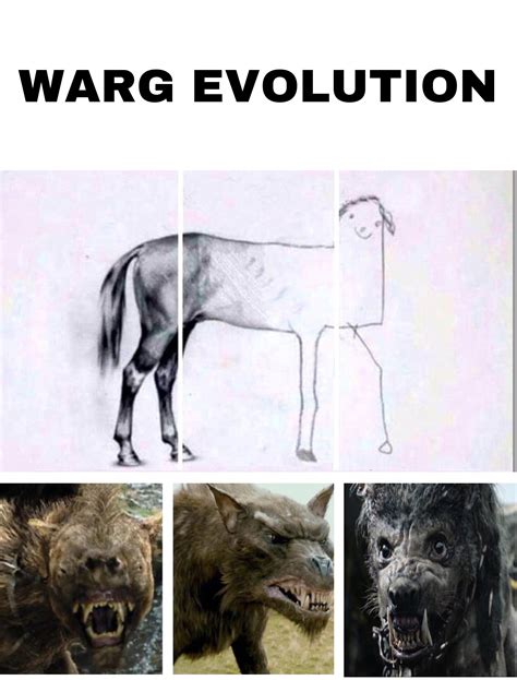 Warg Evolution In One Picture Rringsofpower