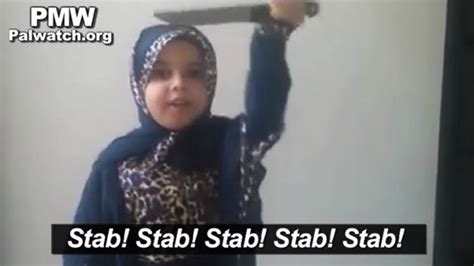 Stab Stab Stab Palestinian Girl Brandishes Knife In Facebook Video