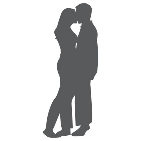 Romantic Couple Kissing Silhouette In Gray Png And Svg Design For T Shirts