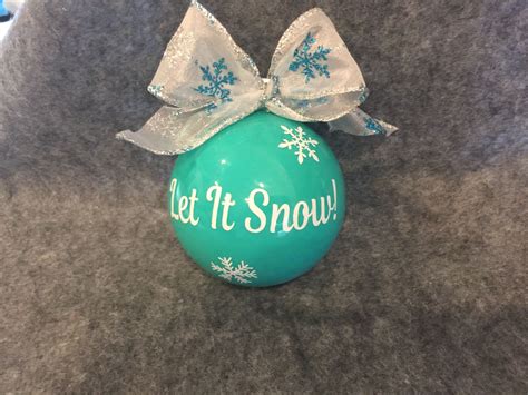 Let It Snow Ornament Snow Ornaments Let It Snow Christmas Bulbs