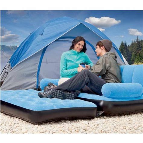 Portable Inflatable Beds Soft Velvet Warm Sofas Bedroom Furniture Beds