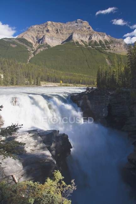 Athabasca Falls Jasper National Park — Unesco Canada Stock Photo