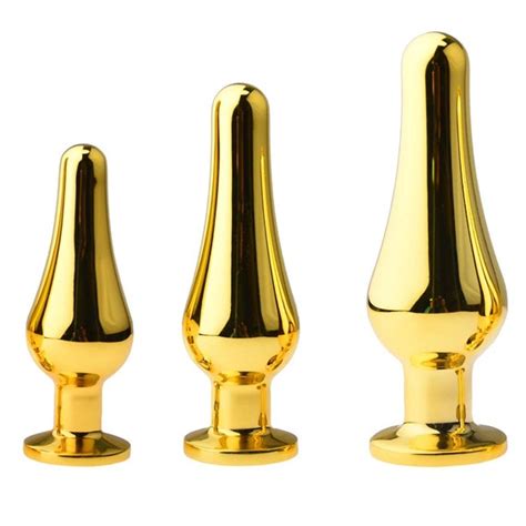 Golden Metal Anal Plug Dildo Butt Plug Jewelled Blue Crystal Etsy