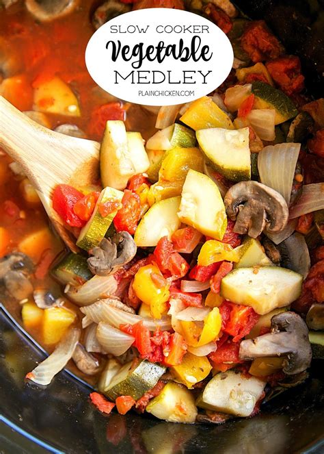 Slow Cooker Vegetable Medley - seriously delicious!! Onion ...