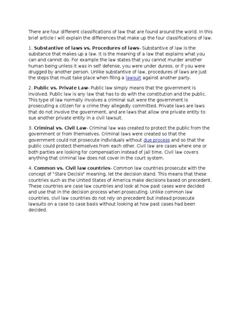 Classification of law in malaysia. Classification of Law | International Law | Common Law