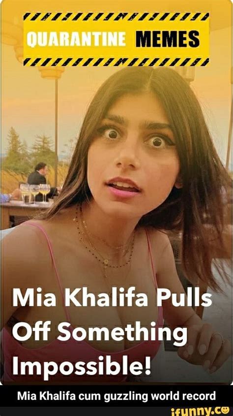 Quarantine Mia Khalifa Pulls Off Something Impossible Mia Khalifa Cum Guzzling World Record