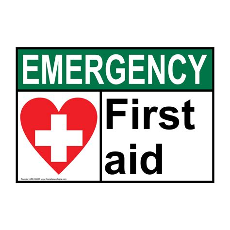 Ansi First Aid Kit Inside Sign With Symbol Aee 30844
