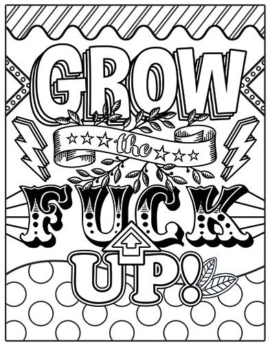 Free Printable Coloring Pages For Adults Only Swear Words