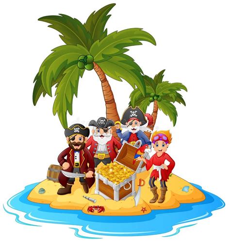 Pirate In The Treasure Island Stock Vector Illustration Of Costume Comic 70173898