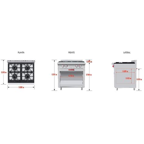 Estufa Pesada (Parrilla) 4 Quemadores EC-4-GA HD - Mobiliario Restaurantero