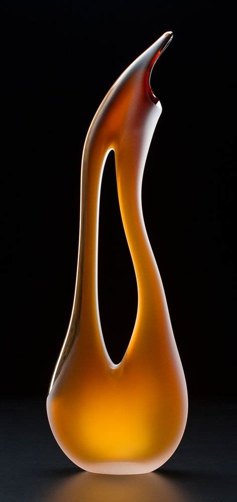 Tall Avelino In Cinnamon Color Blown Glass Sculpture Bernard Katz Glass Glass Blowing