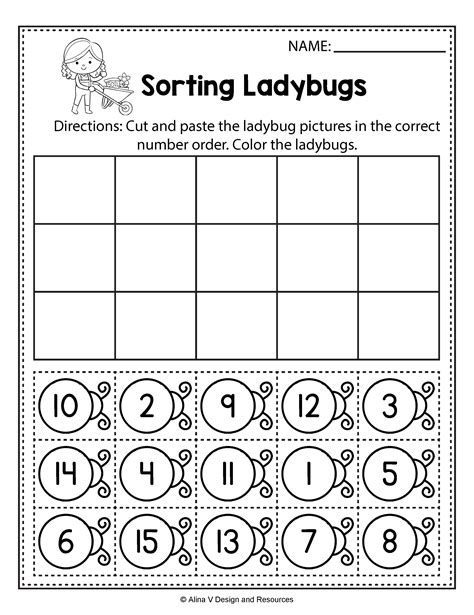 Teach Child How To Read Spring Color Cut And Paste Worksheets For