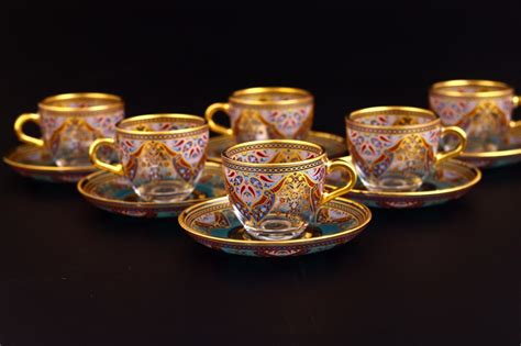 Evla Ethnic Turkish Coffee Cups For Six Person FairTurk Com