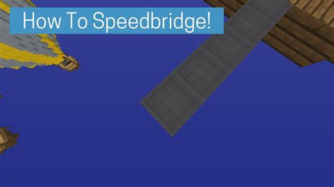 Minecraft Bedwars How To Speedbridge Youtube