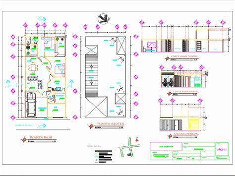 Casa Habitacion En AutoCAD Descargar CAD Gratis KB Bibliocad