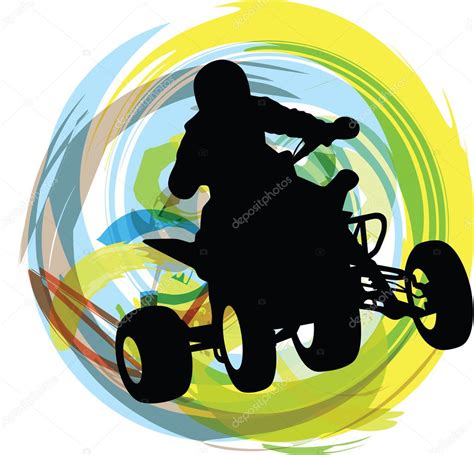 Sketch Of Sportsman Riding Quad Bike Stock Vector Image By ©aroas 12202103