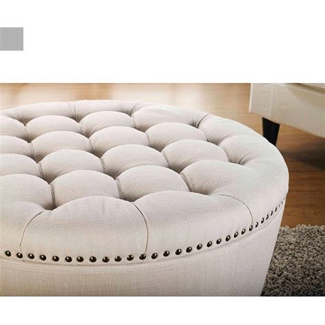 Furniture Amazing Round Storage Ottoman For Home