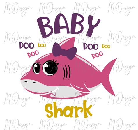 Baby Shark Svg For Personalizing Girls T Shirts Pink Cute Etsy