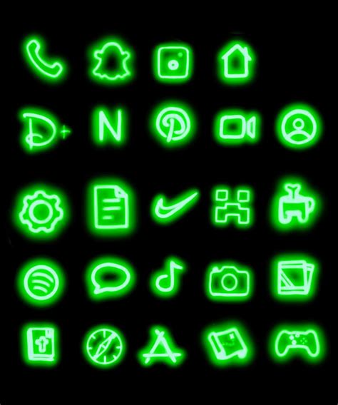 Neon Green App Icons Free 170 Awesome Aesthetic App Icons For Ios 14