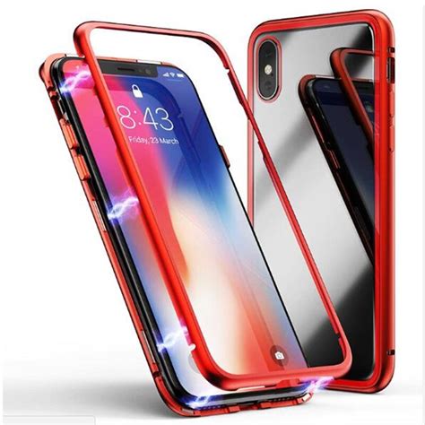 Hotr Magnetic Absorption Tempered Glass Back Case For Iphone Xs Max
