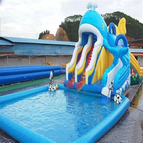 Outdoor Giant Inflatable Water Slide For Pool Commerial Inflatable