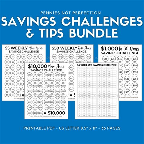 This Printable Bundle Includes The Best Selling Savings Trackers From