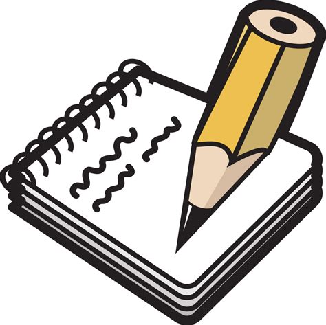 Clipart Notebook And Pencil Notepad And Pencil Clipart Png Download