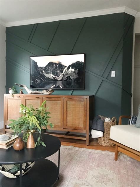 Living Room Redesign Reveal — Pacific Cape Home Dark Green Living