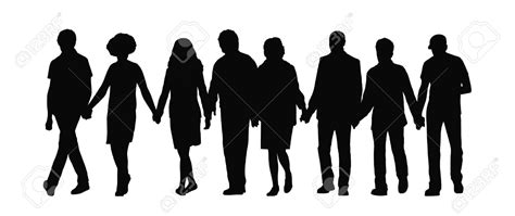 Holding hands couple stock vectors, clipart and illustrations. Library of row of people svg freeuse stock png files ...