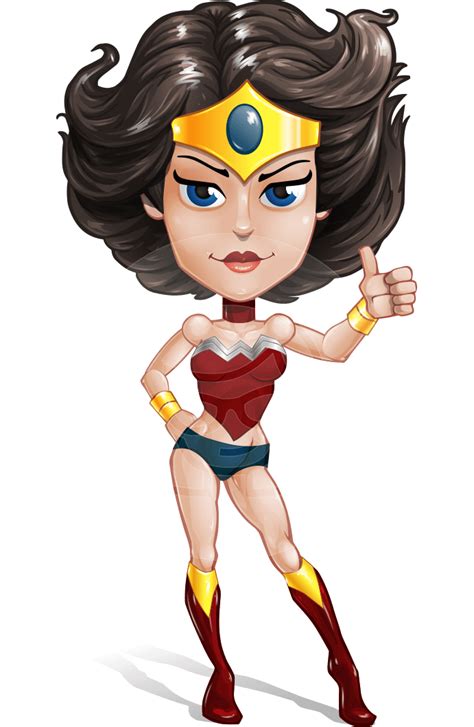 Cute Cartoon Girl Superhero Vector Character Graphicmama