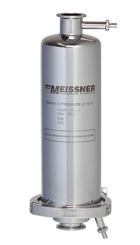 Sanitary Inline Single Element Filter Housing Meissner Corporation
