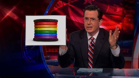 Rainbow Stuffed Gay Pride Oreo The Colbert Report Video Clip