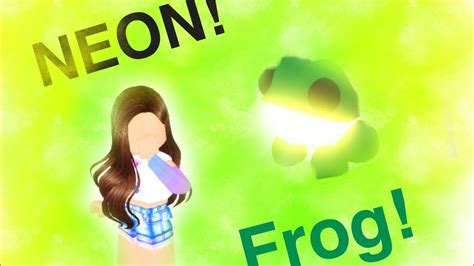 I Made A Neon Frog Roblox Adopt Me Youtube