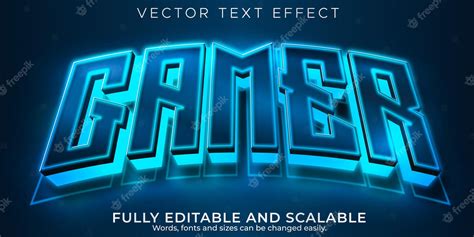 Premium Vector Esport Text Effect Editable Gamer And Neon Text Style