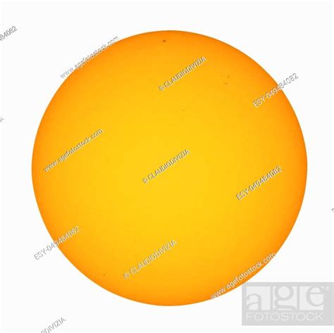 The Sun Seen With Telescope With Solar Filter From Planet Earth With