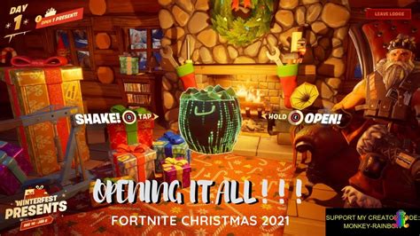 Fortnite Christmas 2021 Unboxing All Ts Youtube