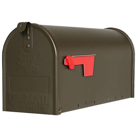 Gibraltar Mailboxes Elite Medium Galvanized Steel Post Mount Mailbox Bronze E1100bz0 The Home