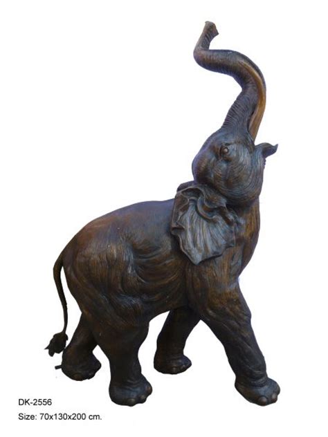 Elephant Trumpeting Elephant Trumpeting [DK-2556K] - $5,099.99 : Behind the Fence Statues ...