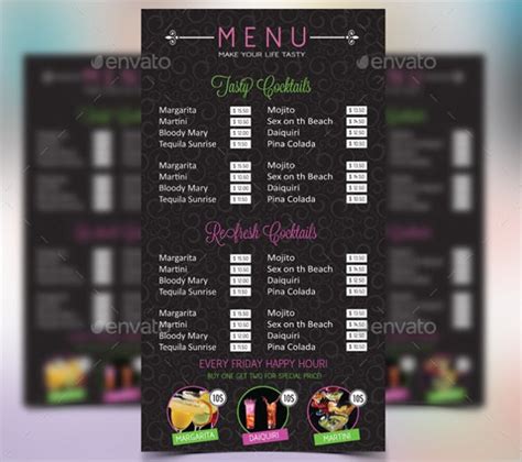 Grill & full service bar! Cocktail Menu Templates - 59+ Free PSD, EPS Documents ...