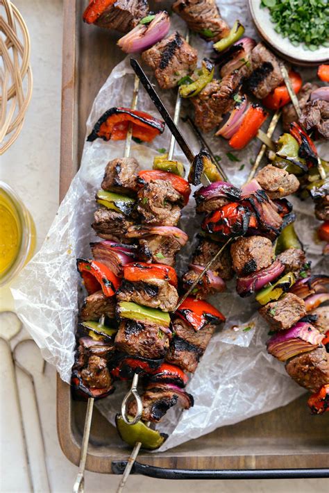 Grilled Marinated Steak Kebabs Simply Scratch