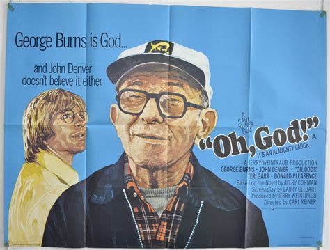 Oh God Original Cinema Movie Poster From British