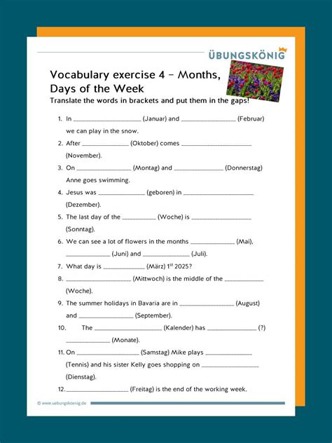 Vocabulary / Vokabelübungen