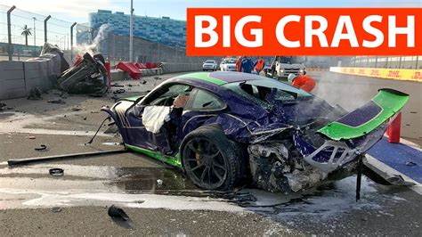 Авария Porsche Gt3 Rs 991 Hard Crash Youtube